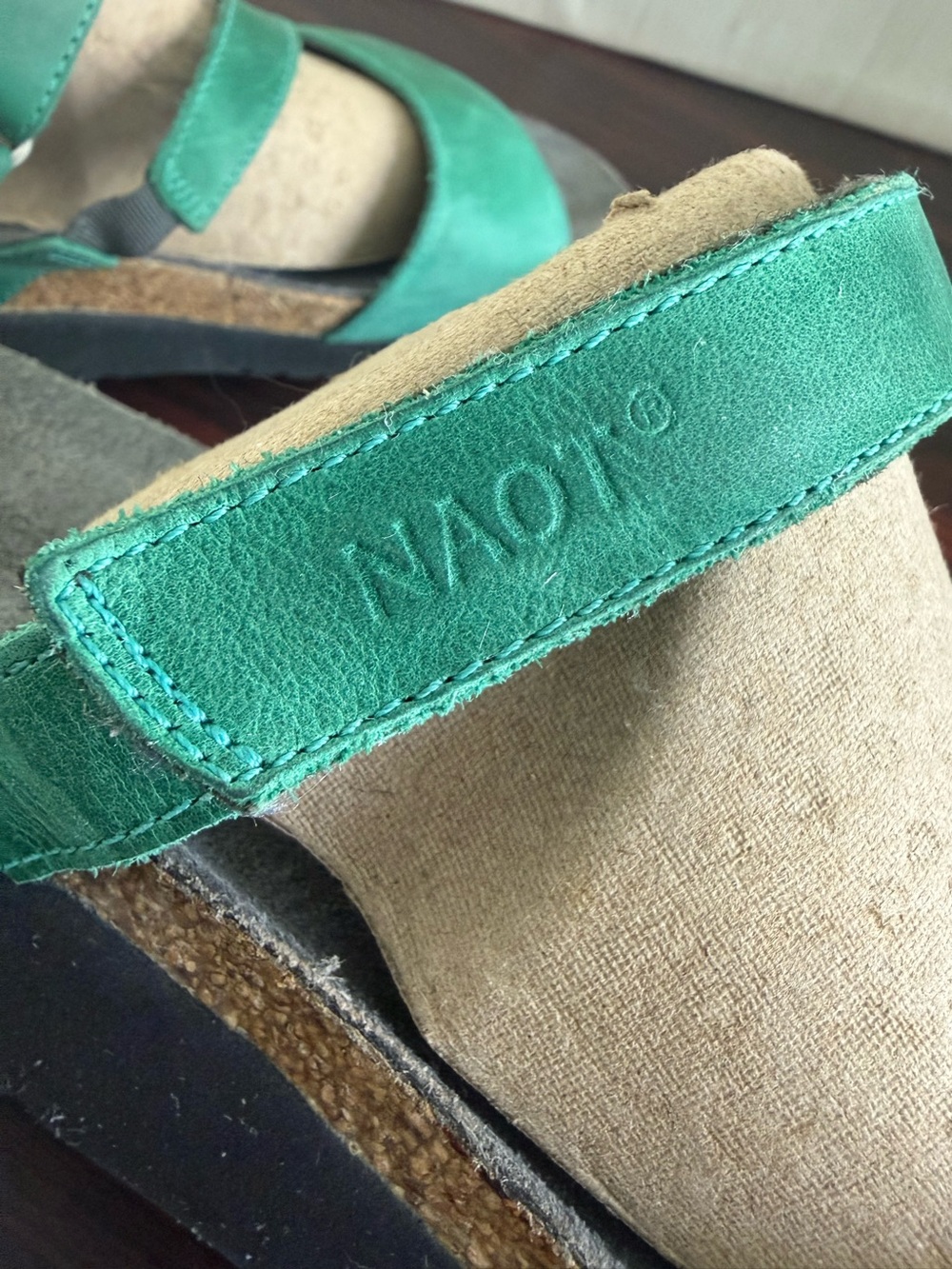 Naot Gabriela Slide Sandal Size 40/9 Women’s Green Good Condition Lightweight - Picture 7 of 12